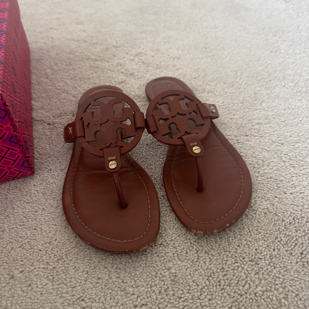 Tory Burch Miller Sandals Vintage Vachetta